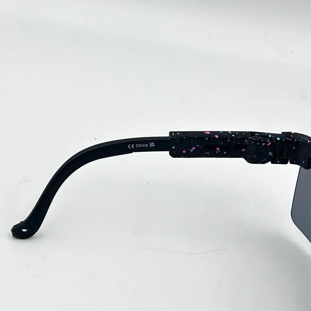 Pit Viper Originals Night Fall Sunglasses Shield Polarized Mirrored Purple Black